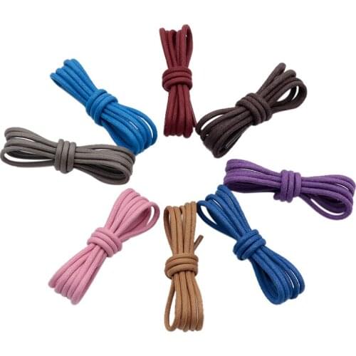 Coolstring 3MM Thiny Round Shape Waterproof Waxed Laces 100% Cotton Easy Decorations Many-Hued Swimming Pants Waist Ropes Zapato