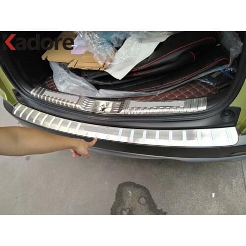 For Honda CRV CR-V 2017 2018 2019 Stainless Steel Inner+Outer Rear Trunk Bumper Cover Trim Tailgate Door Sill Plate Car Styling