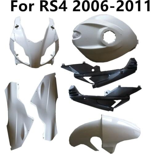For RS4 125 2006-2007-2008-2009-2010-2011 Unpainted Bodywork Cowling Motorcycle Fairing Components Plastic parts Pack left right