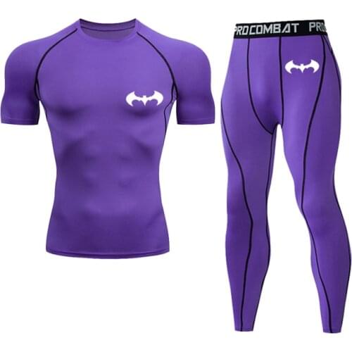 MMA BJJ Rashguard T Shirts+Pants Rash Guard Fitness Tracksuit Boxing Jerseys Muay Thai Compression Men MMA Kickboxing Sport Suit