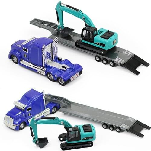 Exquisite gift 1:50 transport truck/excavator alloy model,simulation metal sliding engineering vehicle collection,free shipping
