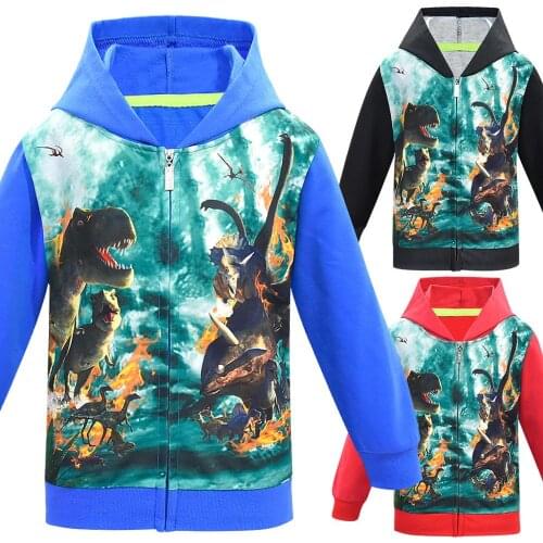 Boys Dinosaur Hoodies Kids Clothes Autumn Infantil Toddler Fall Animal Costumes Casaco Menino Sweatshirt Jacket Baby Clothing