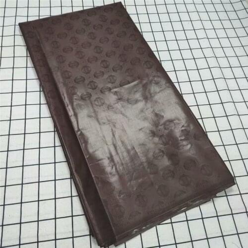 5 Yards Senegal Bazin Riche Lace Fabrics New Guinea brown 2021 Men Or Women Dress Material African Jacquard Brode Basin Fabircs