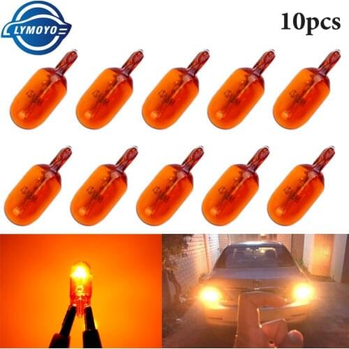 10pcs New Natural Glass Amber T10 501 W5W Sidelight Bulbs Xenon upgrade halogen bulb 12V 5W Turn Side License Plate Car Light