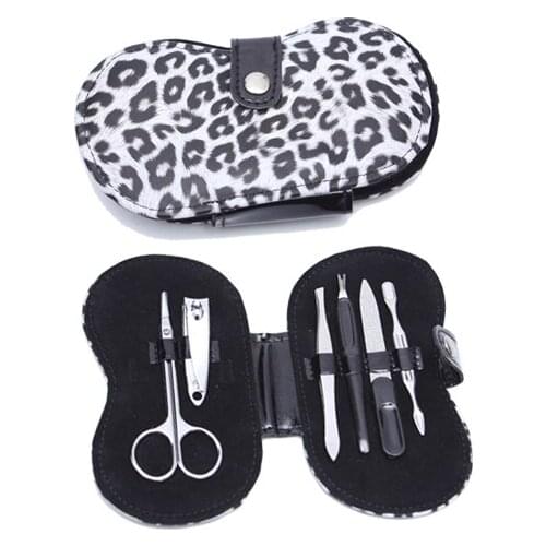 6 in 1 Soft Cover Finger Toe Nail Manicure Set For Lovers Sweetheart Women Girl Boy Holiday Birthday Christmas Gift Present