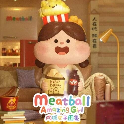 Meatball Amazing Girl Blind Box Toys Cute Anime Action Figure Random Surprise PVC Model Figurine Gift Birthday 12Pcs/Set