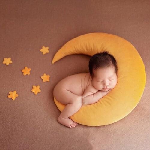Baby Posing Moon Pillow Stars Set Newborn Photography Props Infants Photo Shooting Accessories