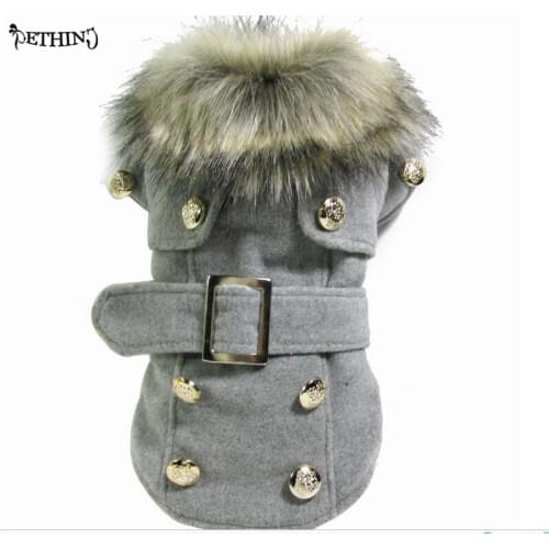High Quality warm Dog Clothes Pet Dog Woolen Coat cute dog coat jacket dog autumn and winter jacket 3color S M L XL Size choose