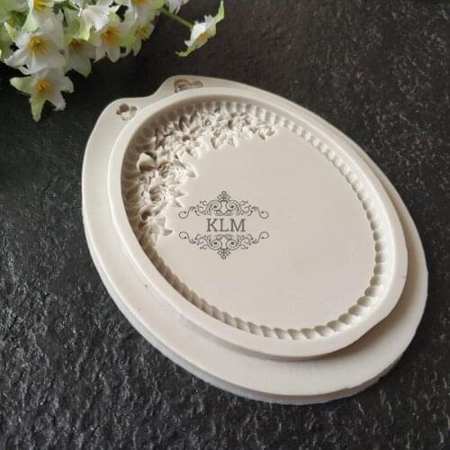 Wreath photo frame silicone mold Chocolate mold KLM-0072