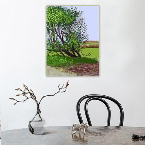 Citon David Hockney《The Arrival of Spring in Woldgate, East Yorkshire》Canvas Oil Painting Art Picture Wall Decor Home Decoration