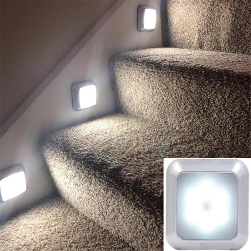 LED Night Light Sensor Control Light 1/2/3/4/5/6pcs Nightlight Lamp For Children Kids Living Room Bedroom Closet Stairs Kitchen
