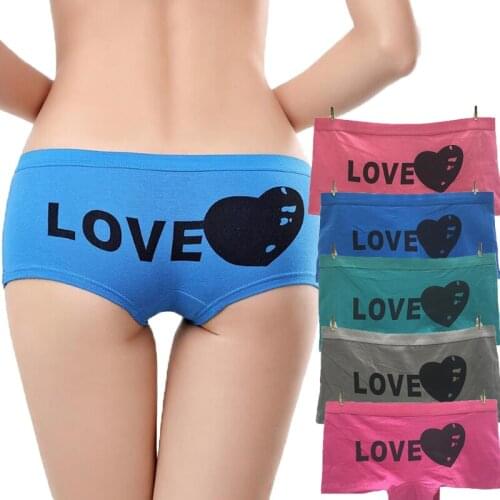 New Cotton Underwear Panties Boxer for Women Shorts Boxers Exquisite Pattern Letter Print Short Knickers Ladies Sexy Lingerie