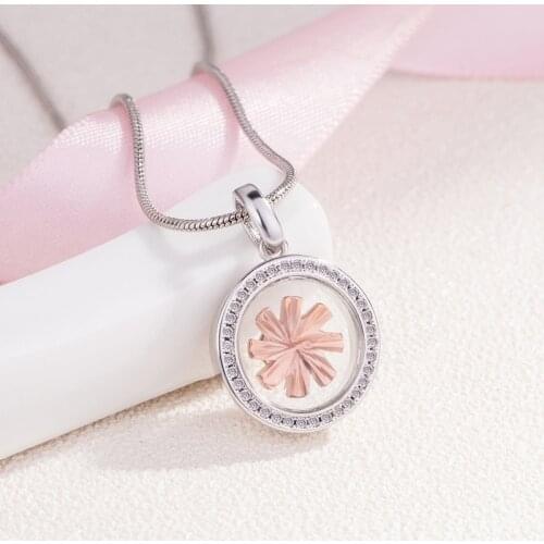 Creative Spin Glass Ball Pendant Mirror Spin Windmill Necklace Lucky Break Jewelry Gifts for Men and Women