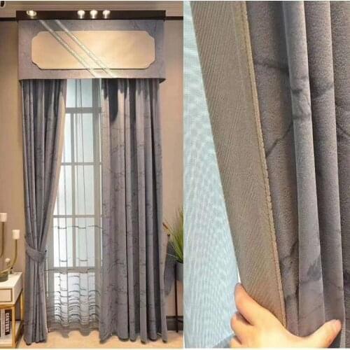European Style Purple Velvet Curtain for Living Room Bedroom New Custom Nordic Simple Modern Blackout Window Curtains