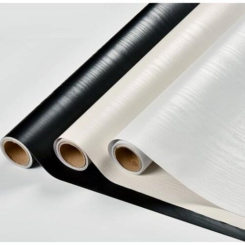 Wokhome PVC Self-adhesive Wood Wallpaper Waterproof Decorative Film Kitchen Cabinet Bedroom Furniture Renovation Stickers