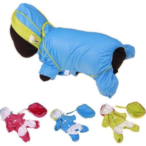 Yellow Acrylic Breathable Slim Waterproof Hoodie Pet Dog Raincoat Hoodie Jacket Waterproof Clothes Jumpsuit Breathable Apparel