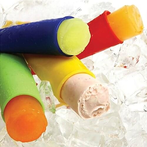 1 SET Ice Cream Mold Maker Food-Grade Silicone Frozen Ice Pop Mold Kitchen DIY Tool Random Color
