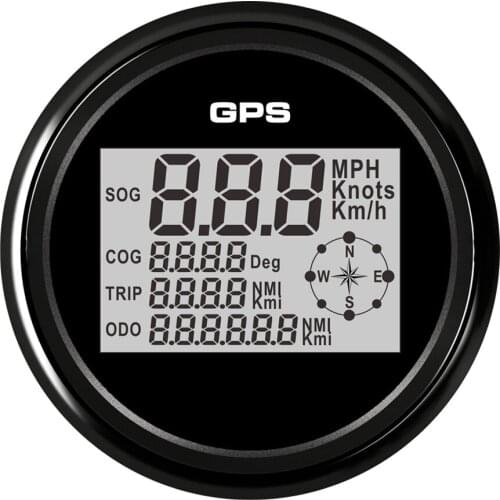12V/24V Digital GPS Speedometer Odometer 85MM Gauge With 8 Colors Backlight For Car Boat Motorcycle Yacht Vessel Vehicle