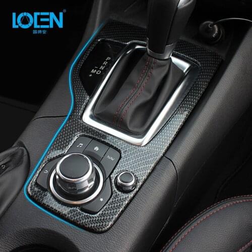 2019 Car Carbon Fiber Material Gears Decorative Stickers Handrest Panel Decoration Covers Stickers Interior Auto Accessories