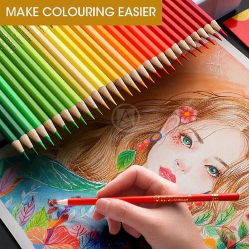 48/72/120/160/180 Professional Oil Color Pencil Set Watercolor Drawing colored pencils wood color colored pencils kids