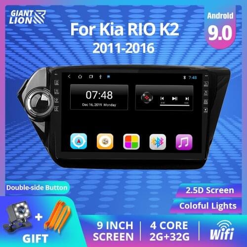 2din Android 9.0 Car Radio Navigation Gps Car Muitimedia Video Player Wifi Stereo Head Unit Dvd Player For Kia Rio2 2011-2016