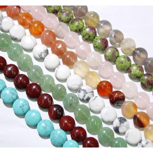 12mm Natural stone Quartz crystal Agates Opalite turquoises Round shape Beads for DIY Jewelry Making necklace 33pcs strand