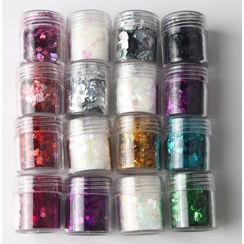 10Ml of Nail Art Glitter Mixed Sequins Polyester Film Hexagonal Colorful Sequins Nail Art Sequins Glitter Decoration Manicure