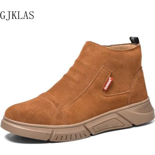 Steel Toe Boots Mens Shoes Genuine Leather Safty Shoes Man Work Boots Comfy Platform Indestructible Welding Working Shoes Boot