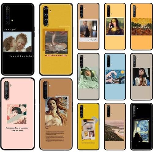 Phone Case For OPPO A9 Realme Reno 6 C3 7 5 X7 X50 Pro 5G XT V3 X3 2020 Silicone Soft Capa Back Cover Art Van Gogh Mona Lisa