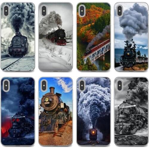 Steam-Trains-Galore-old-trains Soft TPU Phone Cover For Samsung Galaxy A9 A8 Star Lite A3 A5 A7 A6 Plus 2018 2015 2016 2017