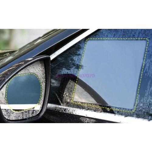 By DHL or Fedex 100sets Anti Fog Car Mirror Window Clear Film Car Rearview Mirror Protective Film Waterproof Rainproof
