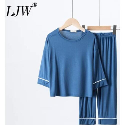 Boys and girls kids home service Baby suit Kids Clothes Spring and summer childrens modal ultra-comfortable thin pajamas suit