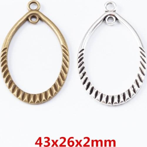20 pieces of retro metal zinc alloy Double pendant round pendant pendant for DIY handmade jewelry necklace making 6966
