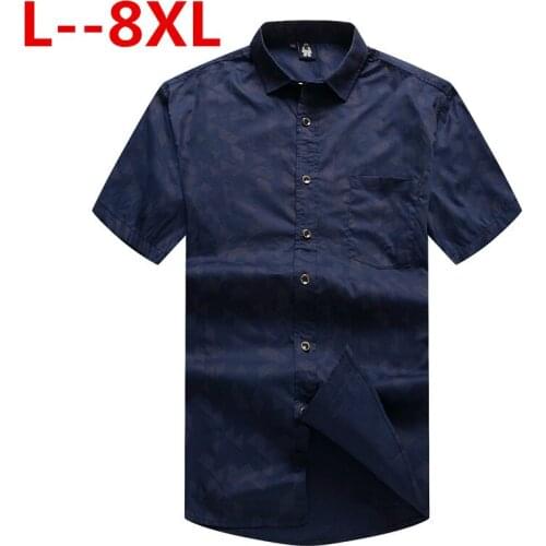 8XL 6XL Mens Beach Hawaiian Shirt Tropical Summer Short Sleeve Shirt Men Brand Clothing Casual Loose Cotton Button Down Shirts