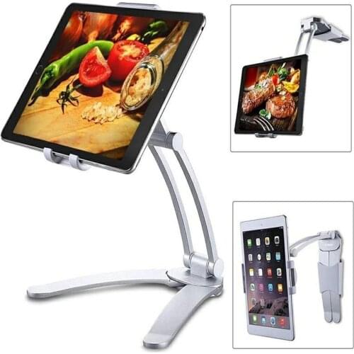 Flexible Lazy Bracket Pull-Up Desktop Wall Cell Phone Tablet Holder Stand Adjustable Mount For Bed Kitchen