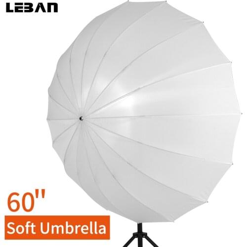Godox 60" 150cm 16-Rib Studio Photogrphy White Translucent Soft Umbrella light Lighting Umbrella with Large Diffuser Cover