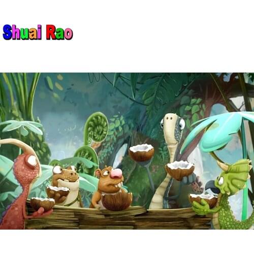 Cartoon Gigantosaurus 5d diy diamond painting full drill mosaic stitch diamond embroidery gift children room decor