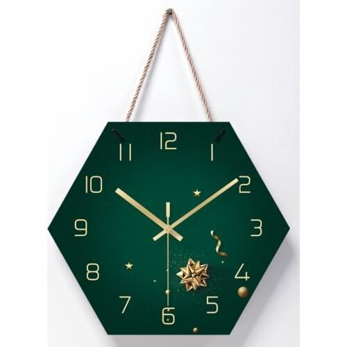 Lanyard Creative Mute Modern Design Large Wall Clock Clocks for Home Kitchen Living Room Decor Battery Operated Silent