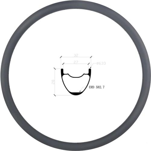 LIENGU 330g 29er MTB XC tubeless clincher 32mm x 28mm depth carbon rim UD matte 29 inch cross country bicycle hookless rim