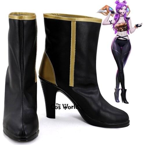 LOL KDA Girl Group Daughter of the Void Kaisa Games Customize High Heels Cosplay Shoes Boots