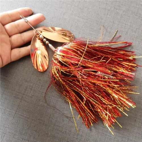 Buzzbait Metal Spinner Fishing Lure 22cm/45g Jig Spinner Bait Sequin Lure Jig Head Metal Spoons