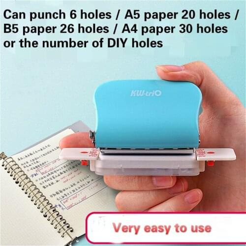 Multifunctional puncher can punch 6 holes/20 holes/26 holes/30 holes Manual Perforated Card scrapbook Punch Machine Embossers