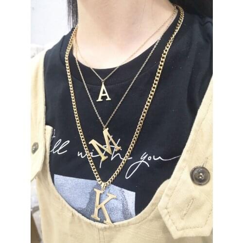Letter 2020 Fashion New Goddess Luxury Women Neckles Gold Luxe Jewelry Stainless Steel