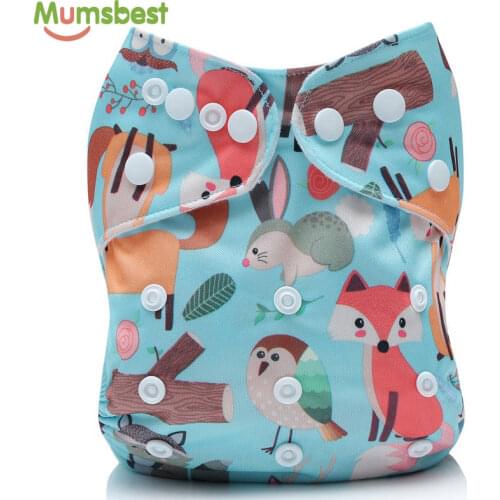 [Mumsbest] 50PCS Baby Cloth Diaper Cover Adjustable Cloth Nappy Washable Quick Drying Reusable Nappies Ecological Diaper 3-15KG