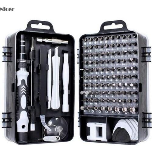 112 In 1 Screwdriver Set Of Screw Driver Bit Set Multi-function Precision Mobile Phone Repair Device Hand Tools Torx Hex