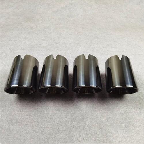 1 Set (4 Piece) Car Styling Stainless Steel Muffler Tip Tailpipe For BMW M2C M3 M4 Black Titanium Nozzles Exhaust Pipe