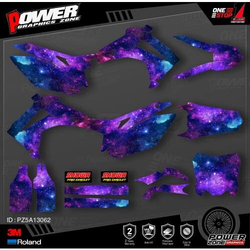 PowerZone Custom Team Graphics Backgrounds Decals 3M Stickers Kit For HONDA 2014-2017 CRF250R 2013-2016 CRF450R 062