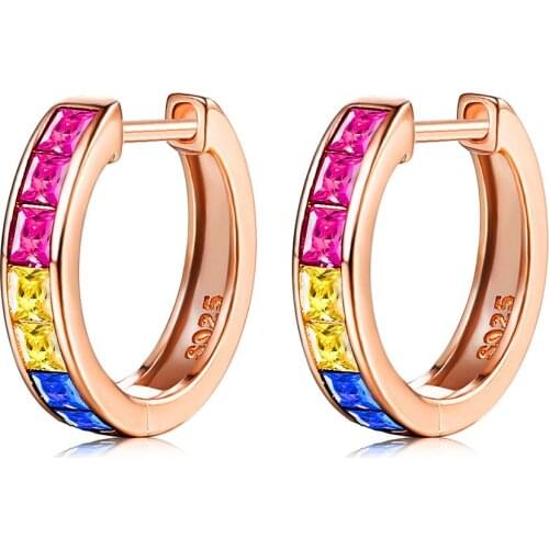 ZEMIOR S925 Sterling Silver Clip Earrings For Women Color Cubic Zirconia Earrings Romantic Wedding Fine Jewelry New Listing