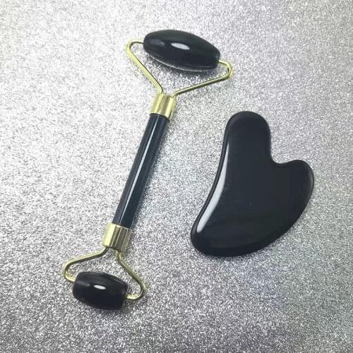 2pcs Gua Sha Scraper Board Face Massage Roller Face Lift Up Wrinkle Remover Kamien Gua Sha Face Massager Guasha Stone