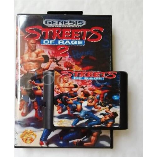Streets Of Rage 2 for 16 bit Sega Genesis/Megadrive Video Game Cartridge Console with Retail Box